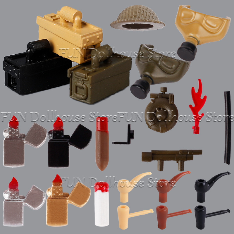 3D Printing Lego Bricks - WW2 الجنود العسكريين البريطانيين أرقام خوذة