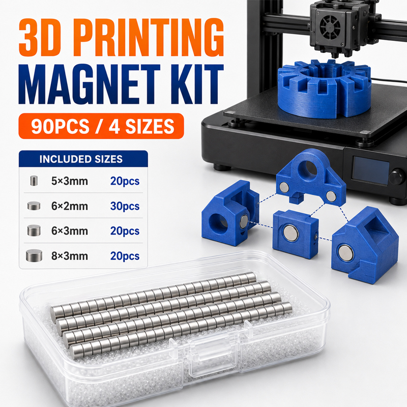 90 قطعة من مجموعة المغناطيس لل - مراجعة 3D Printing Bambu Lab وسعره